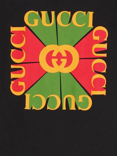 gucci logo cotton t-shirt dupe|vintage gucci logo t shirt.